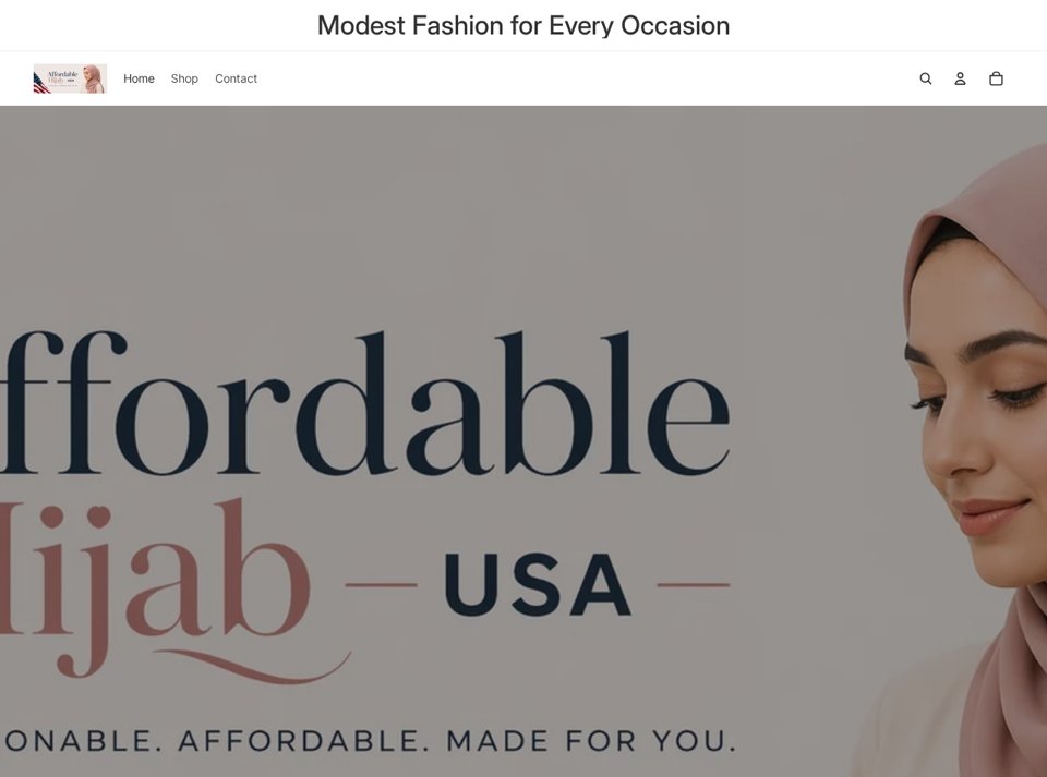 Affordable Hijab USA storefront