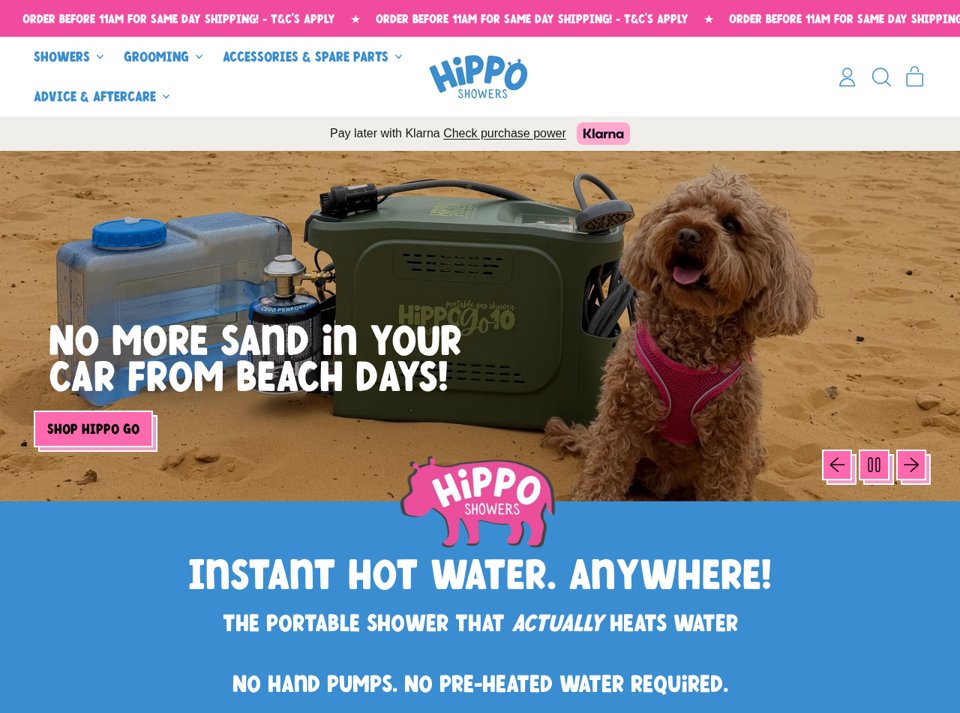 Hippo Showers storefront